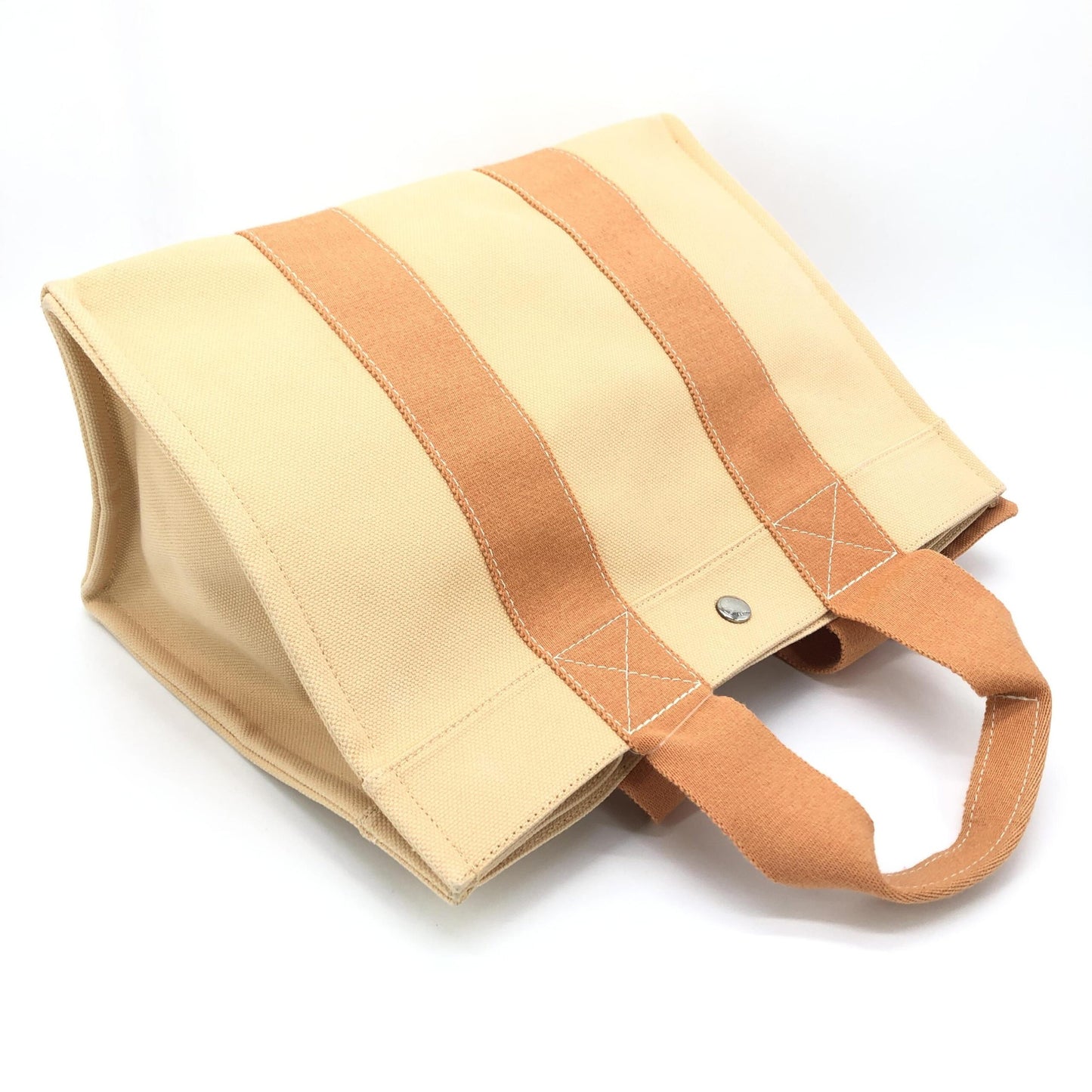 Hermès Canvas Tote Bag In Pastel Orange