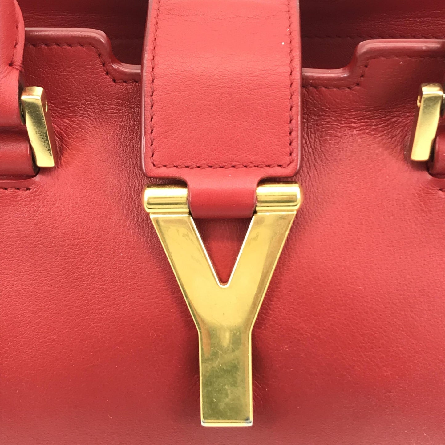 Saint Laurent Leather Handbag With Y Logo