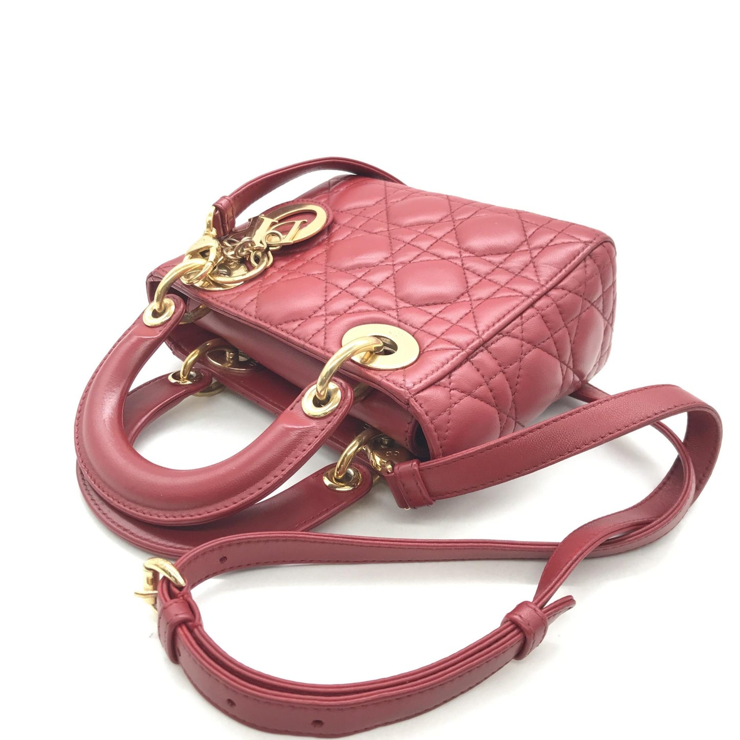 Christian Dior Mini Lady Dior Handbag In Pink