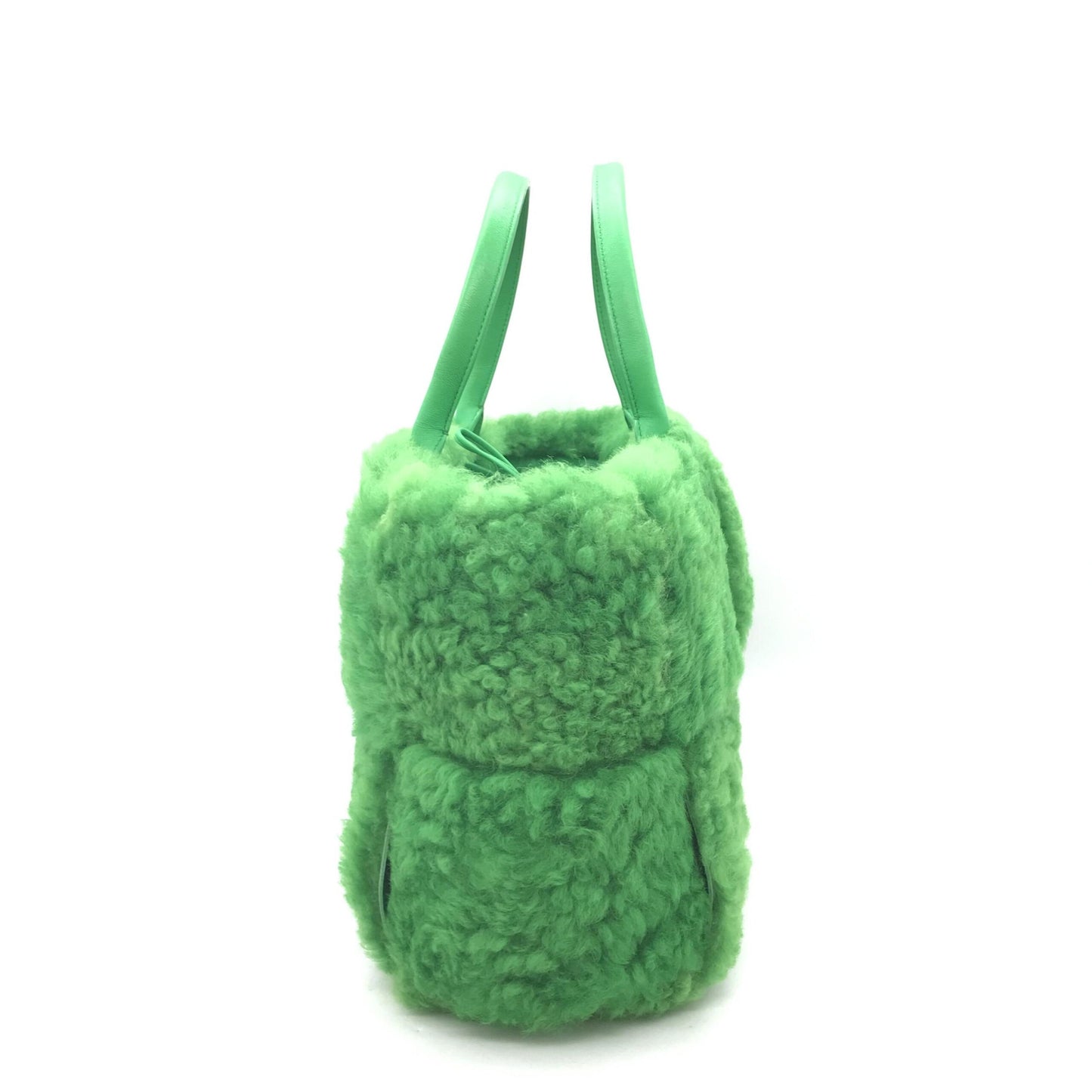 Bottega Veneta Arco Tote Intrecciato Shearling Small