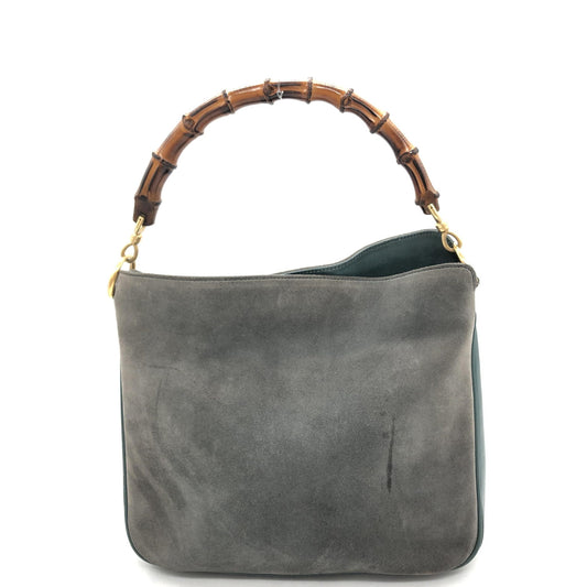 Gucci Bamboo Suede Shoulder Bag