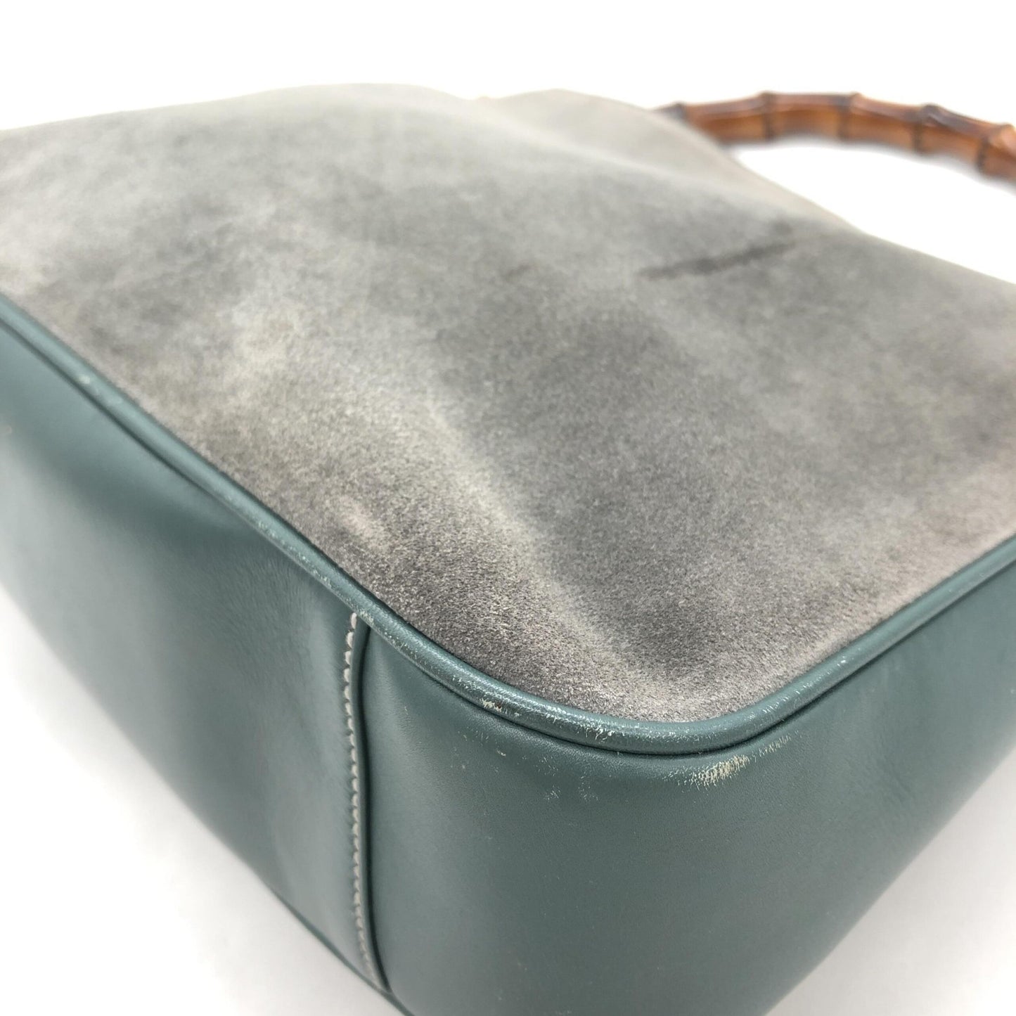 Gucci Bamboo Suede Shoulder Bag