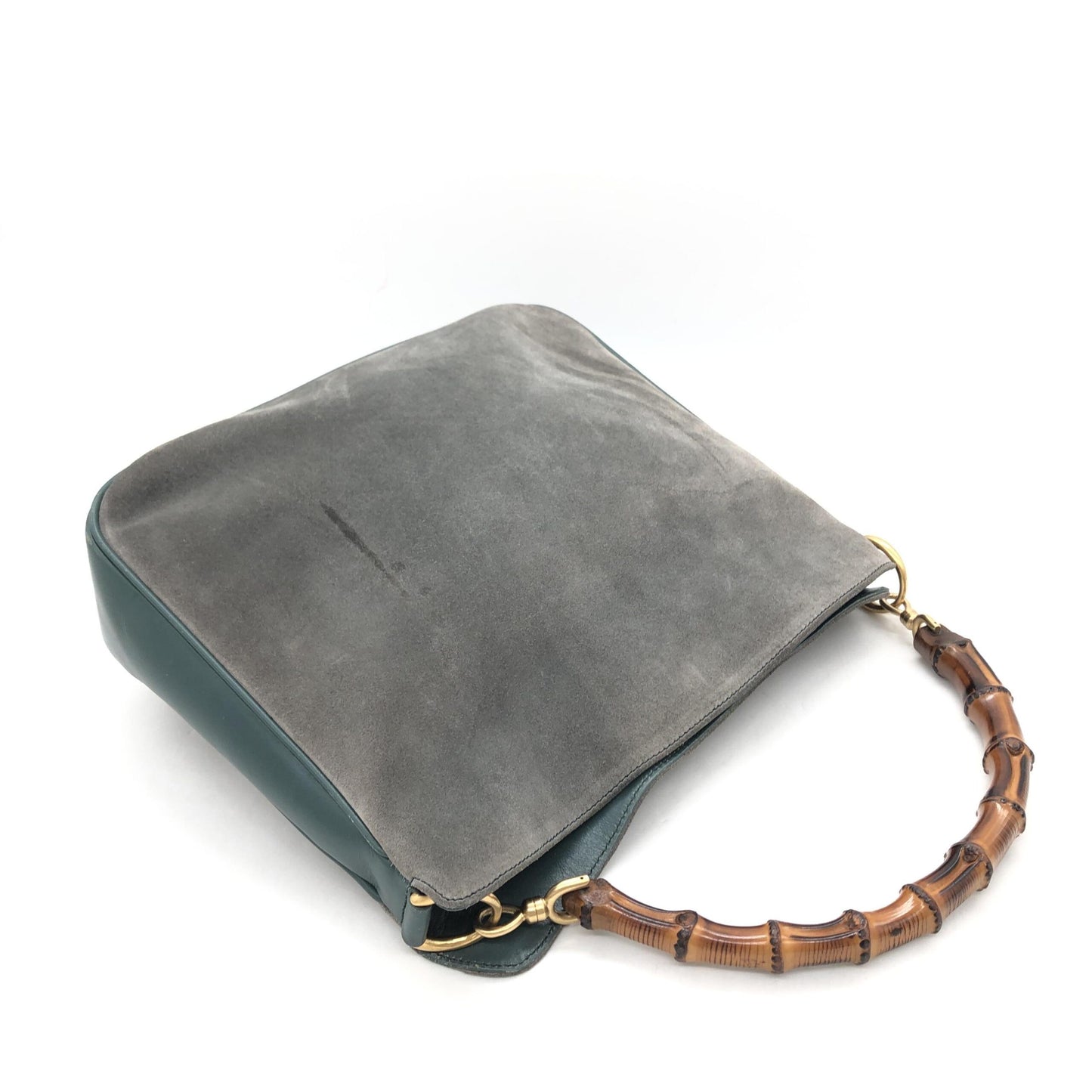 Gucci Bamboo Suede Shoulder Bag