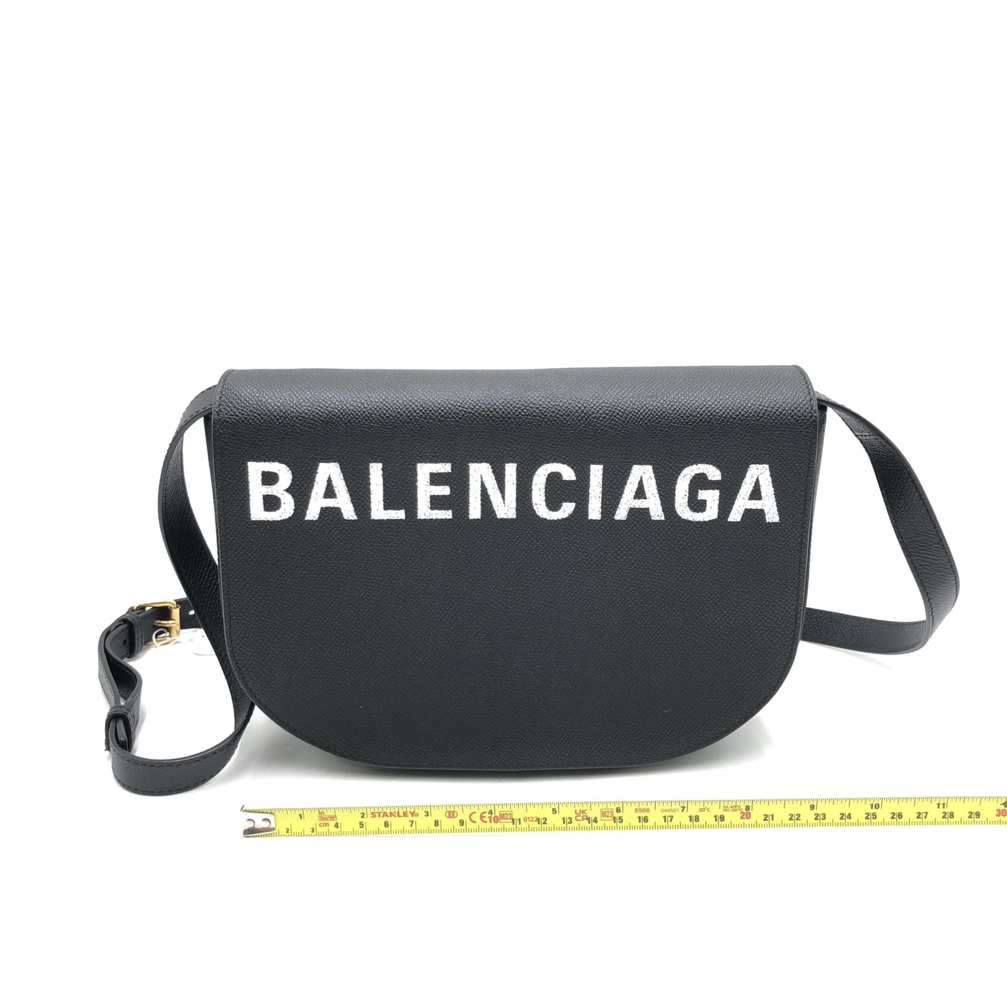 Balenciaga Black Grained Leather Crossbody Bag