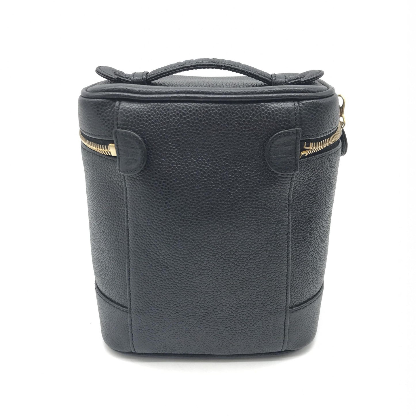 Chanel Caviar Leather Vanity Handbag In Black
