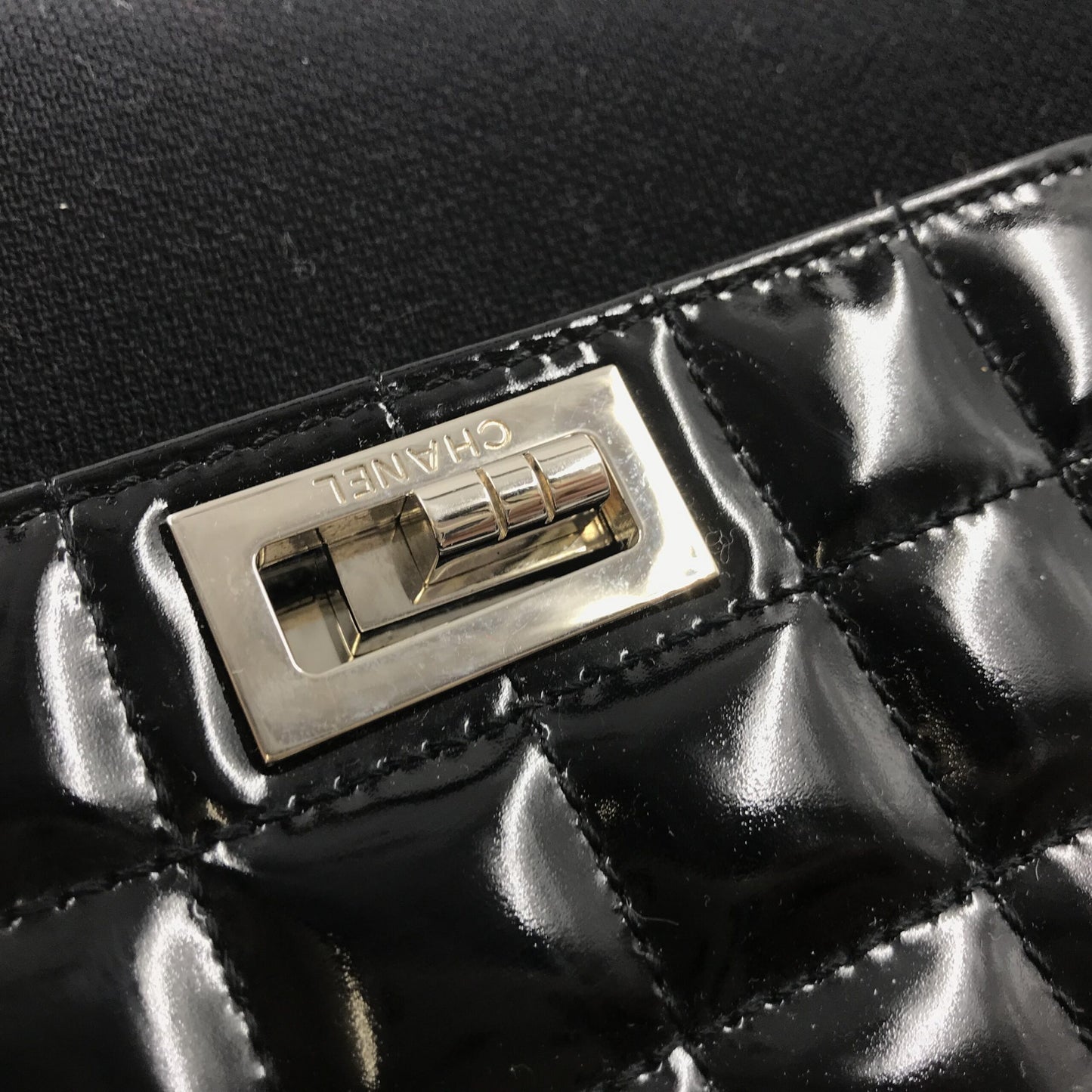 Chanel Chocolate Bar Patent Leather Shoulder Bag