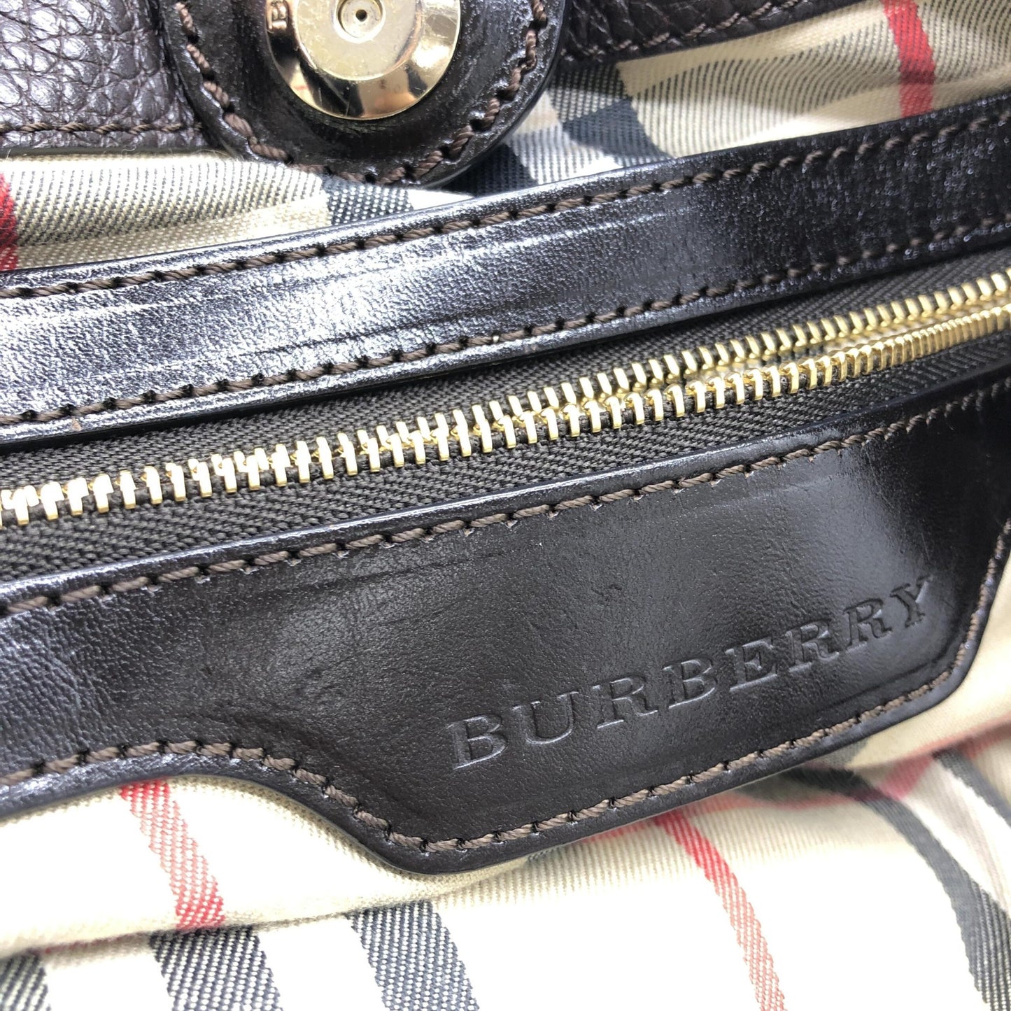 Burberry Dark Leather Tote