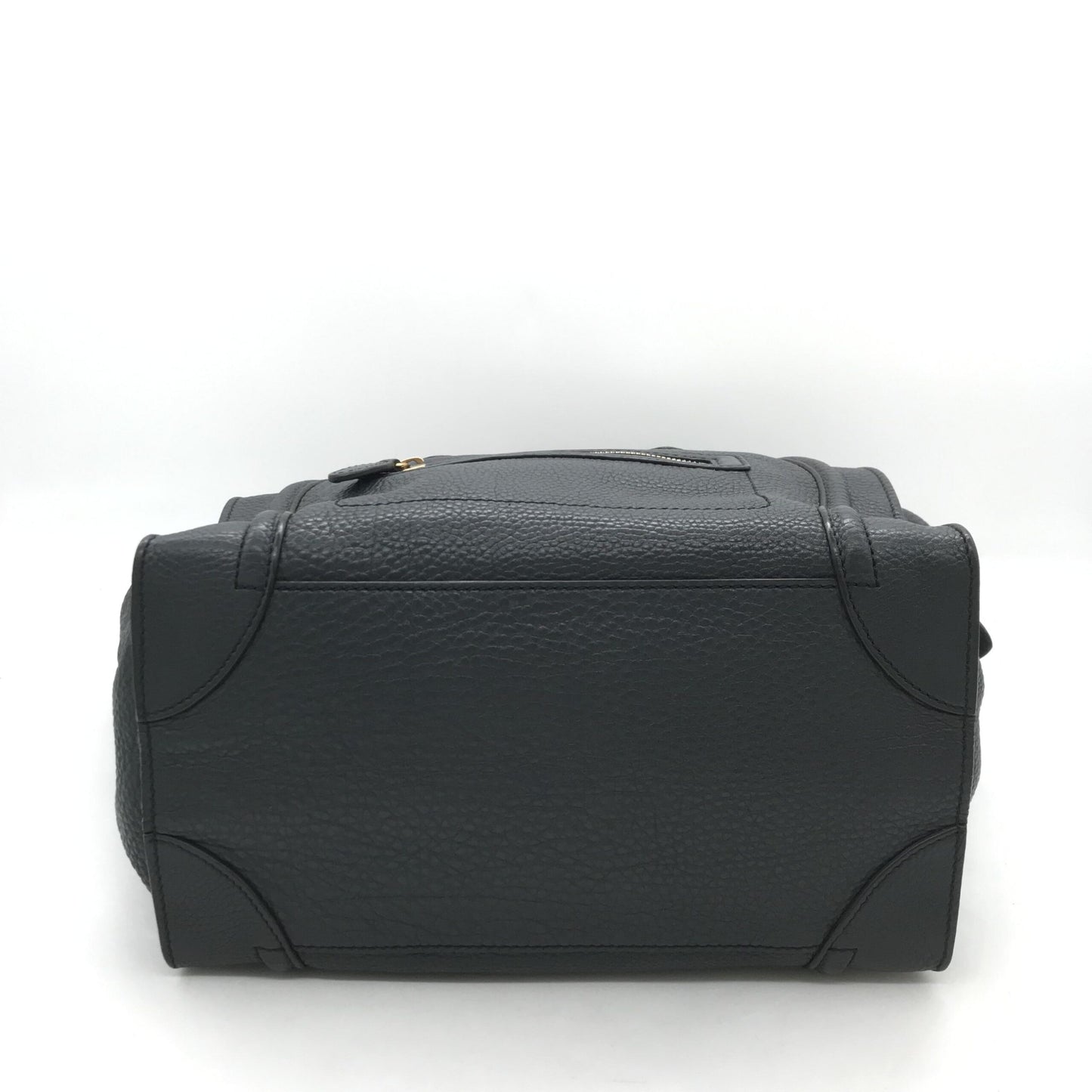 Celine Drummed Calfskin Luggage Leather Tote Bag