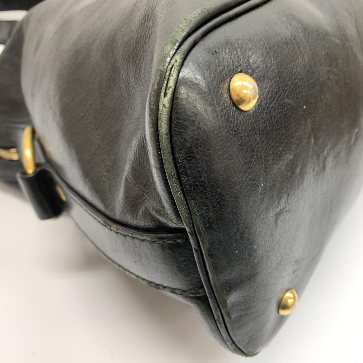 Saint Laurent Leather Handbag With Gold Hardware