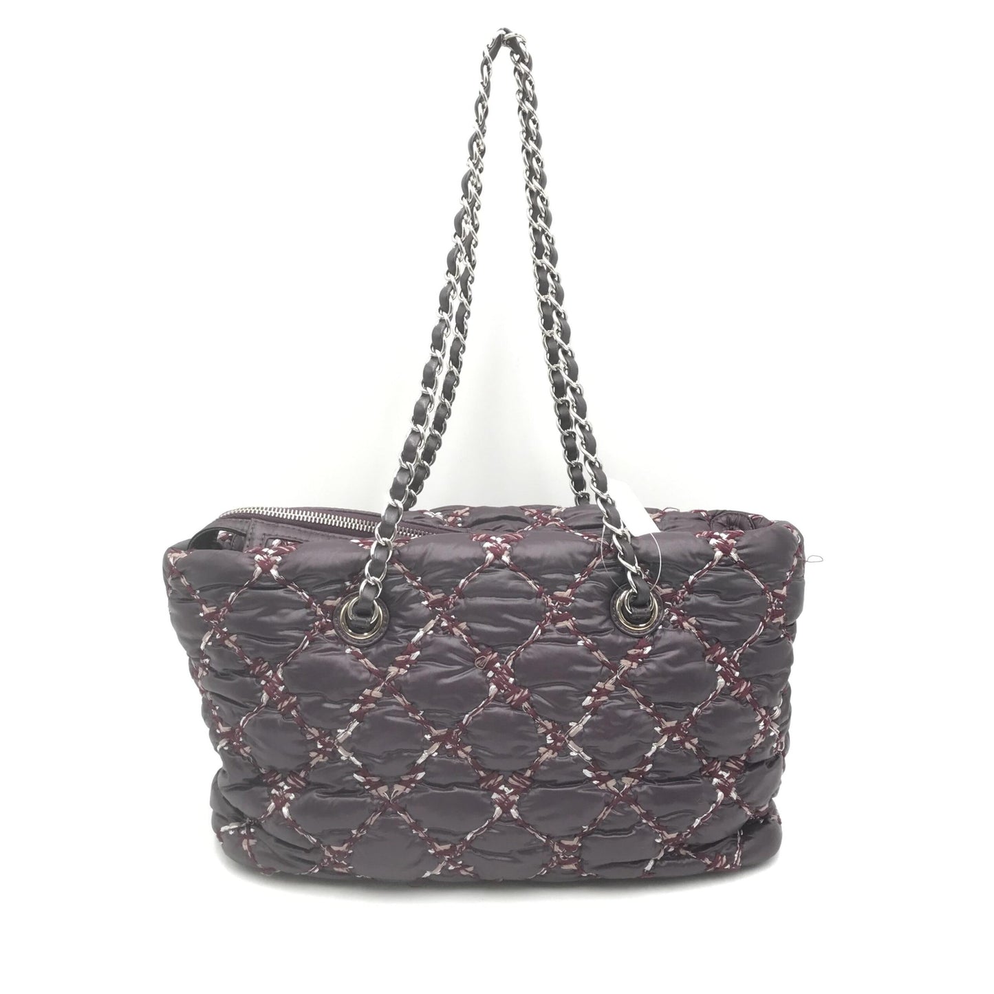 Chanel Paris-Byzance Chain Shoulder Bag Purple Nylon