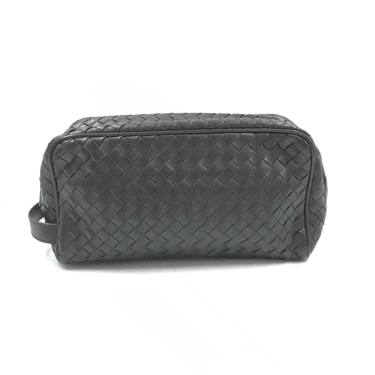 Bottega Veneta Woven Leather Cosmetic Bag, Black