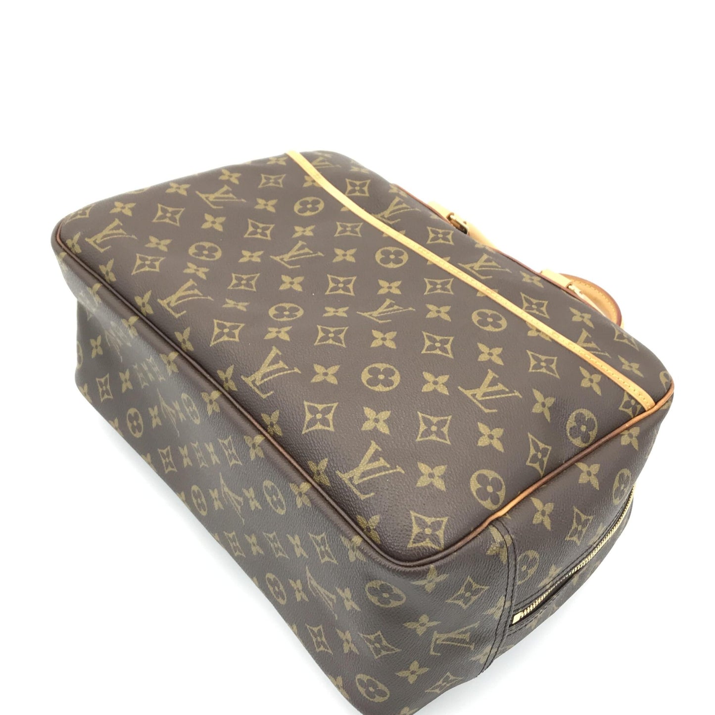 Louis Vuitton Monogram Deauville Handbag With Brown Details