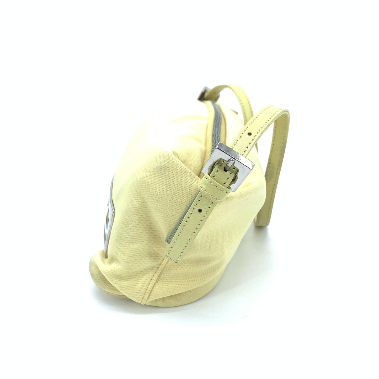 Fendi Yellow Cloth Baguette Handbag