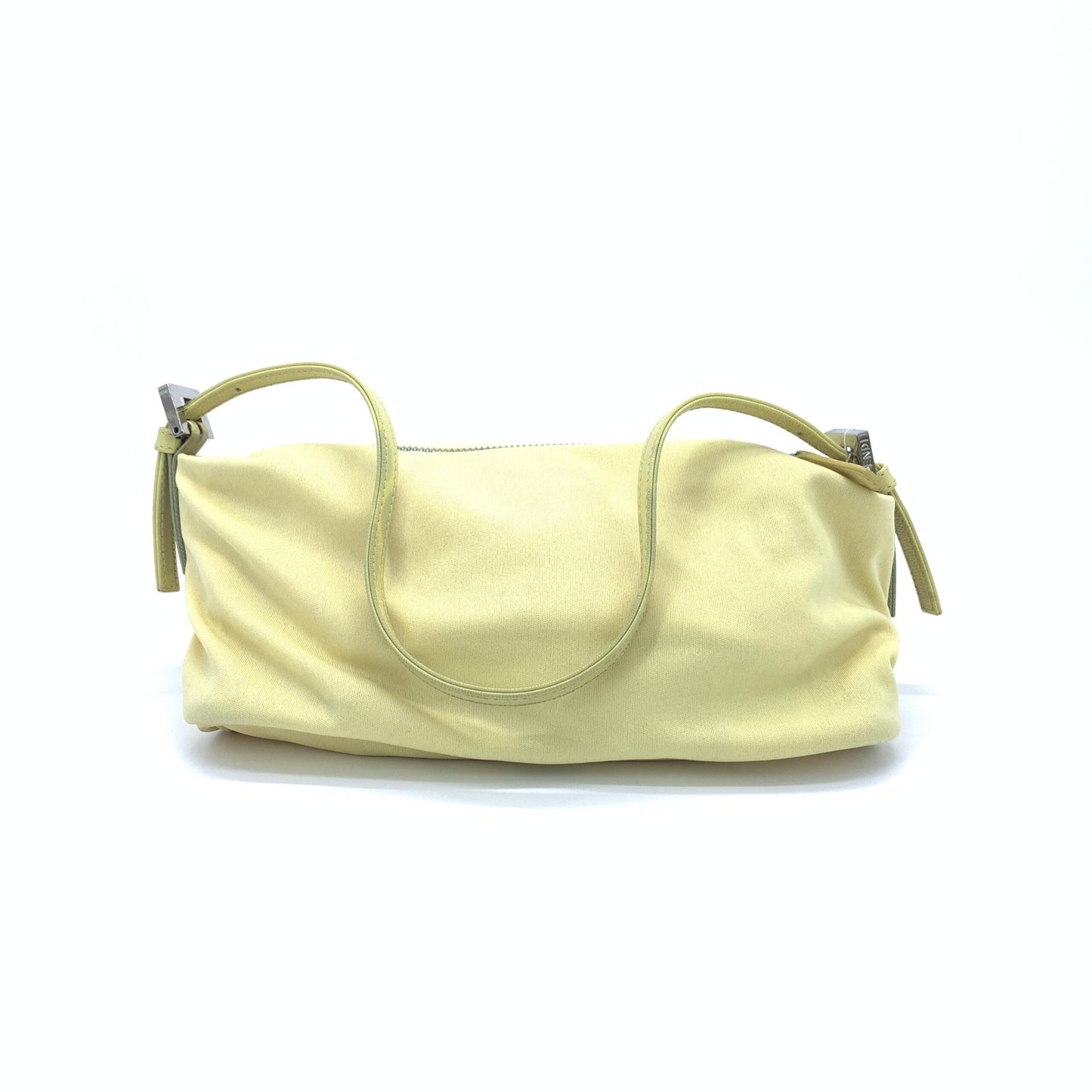 Fendi Yellow Cloth Baguette Handbag