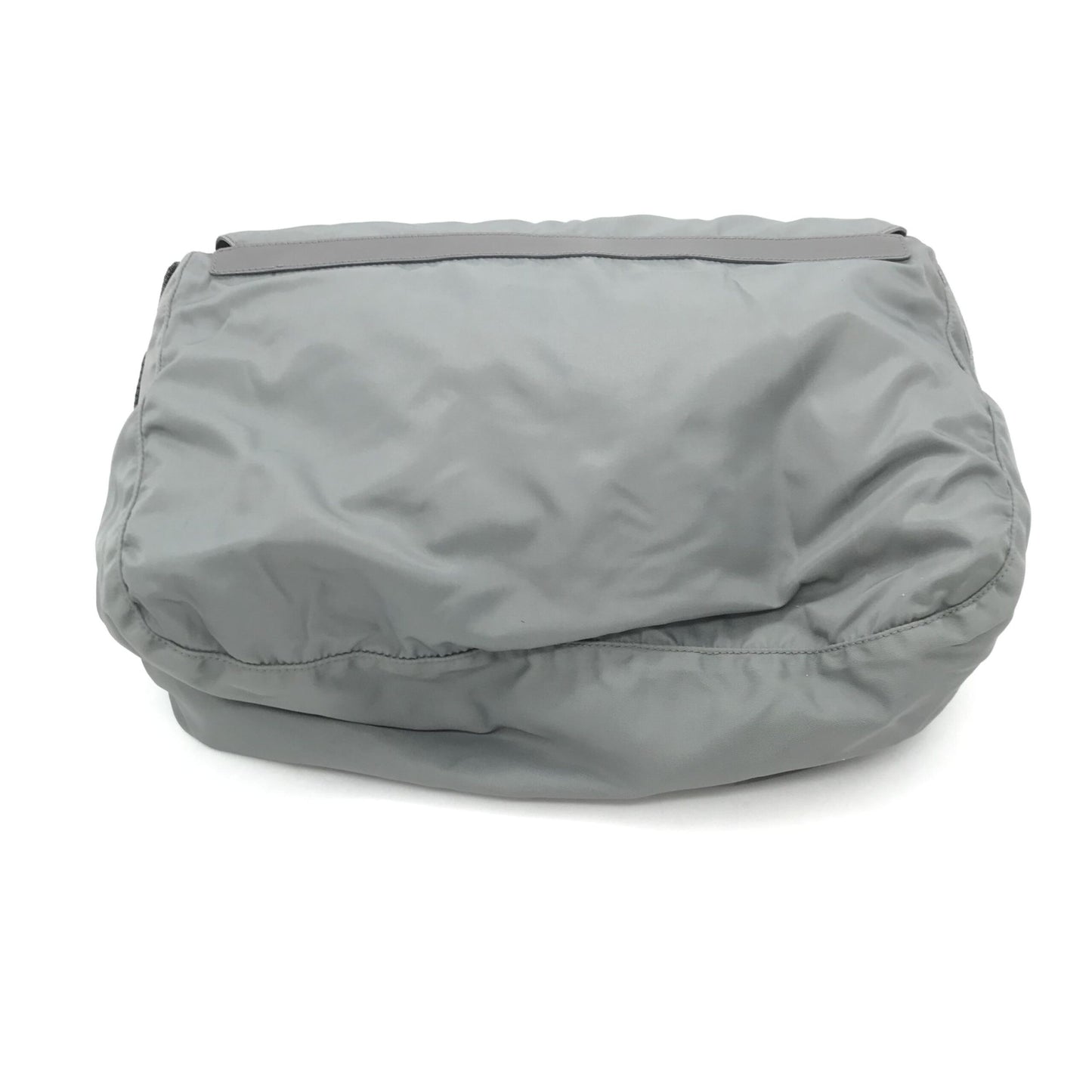 Prada Gray Nylon Shoulder Bag With Straps