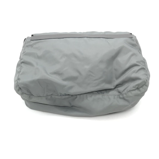 Prada Gray Nylon Shoulder Bag With Straps