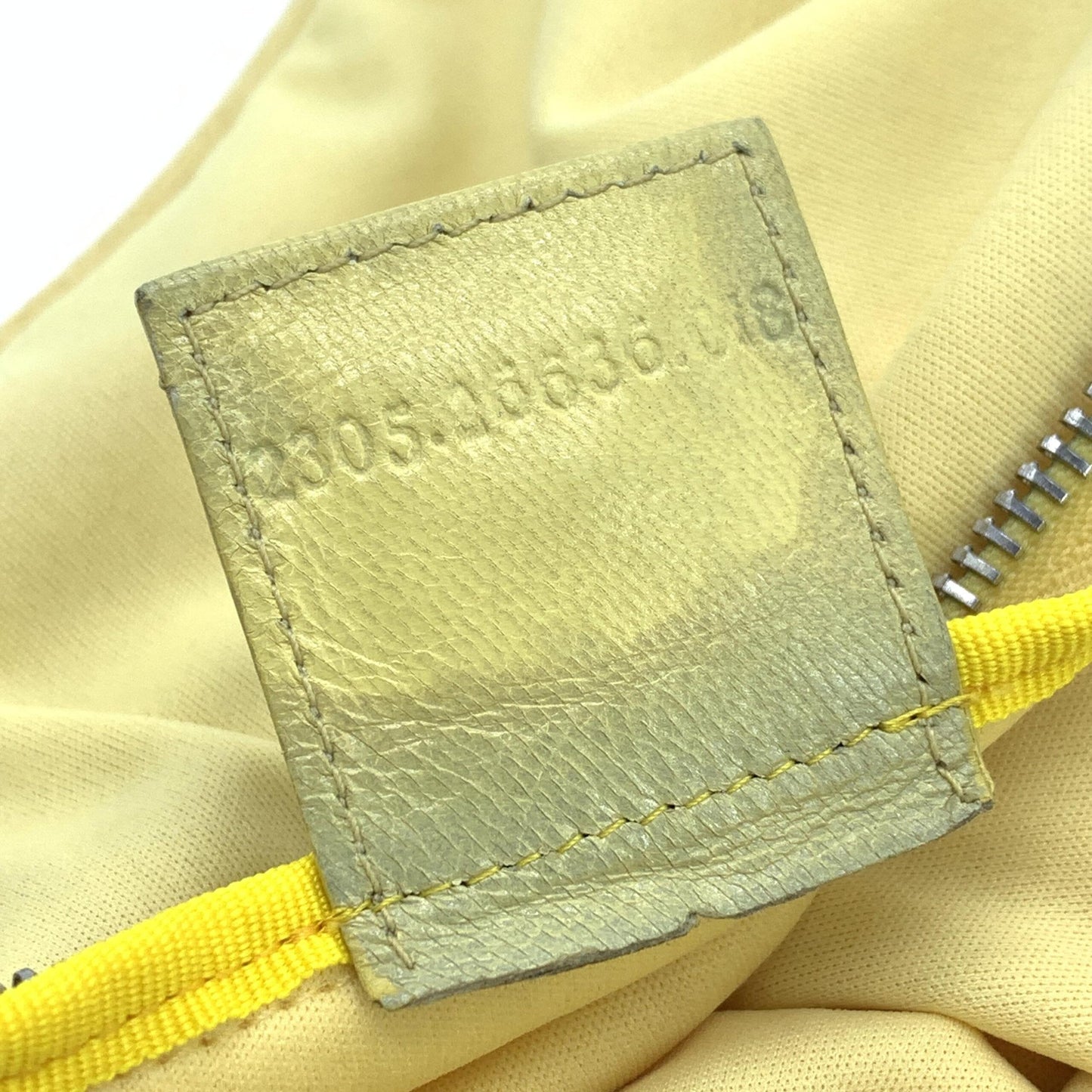 Fendi Yellow Cloth Baguette Handbag