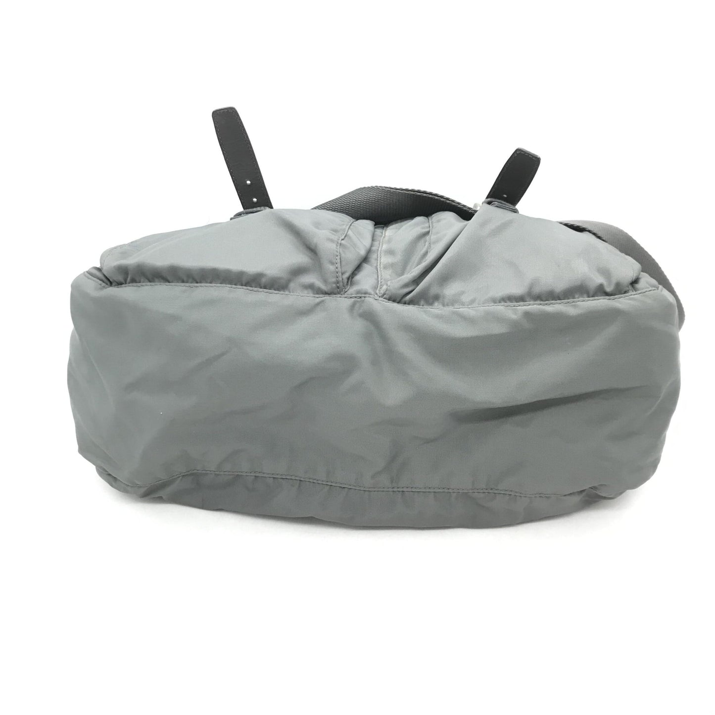 Prada Gray Nylon Shoulder Bag With Straps