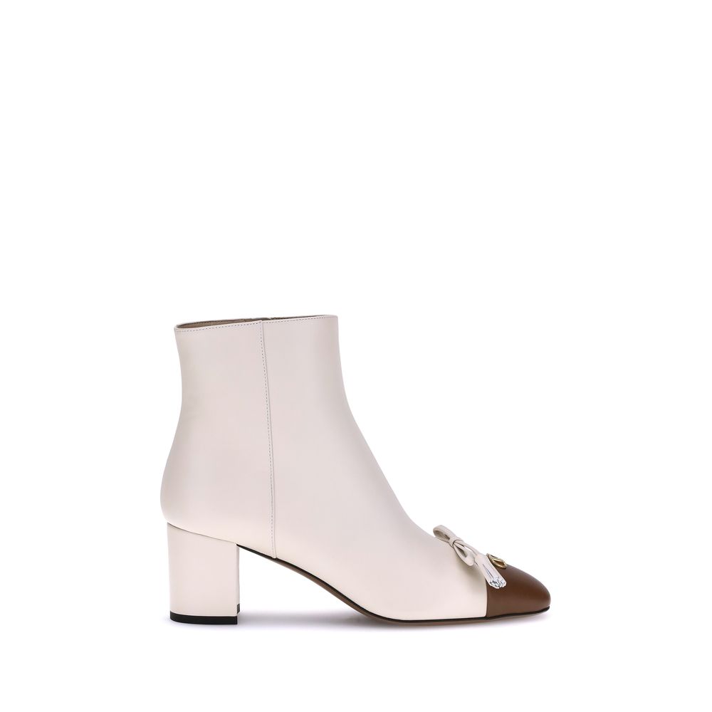 Valentino Garavani Beige Goatskin Ankle Boots