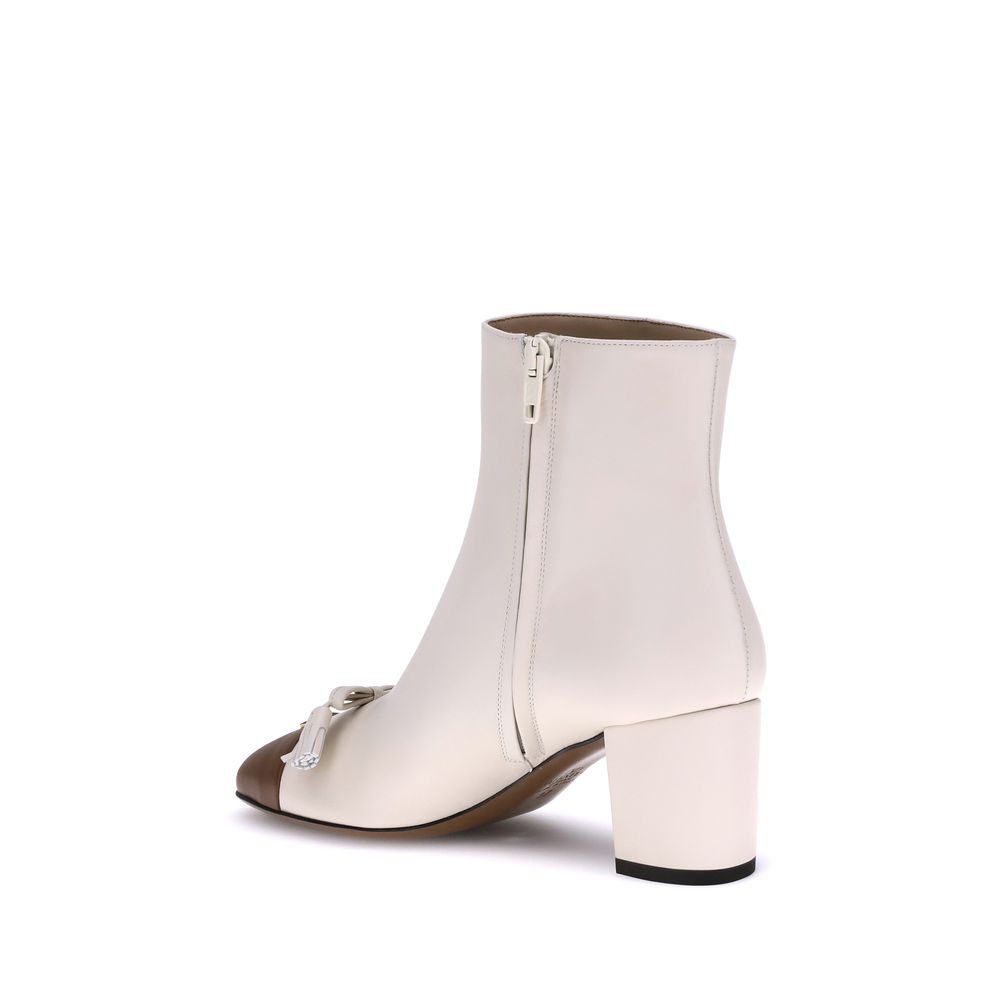 Valentino Garavani Beige Goatskin Ankle Boots