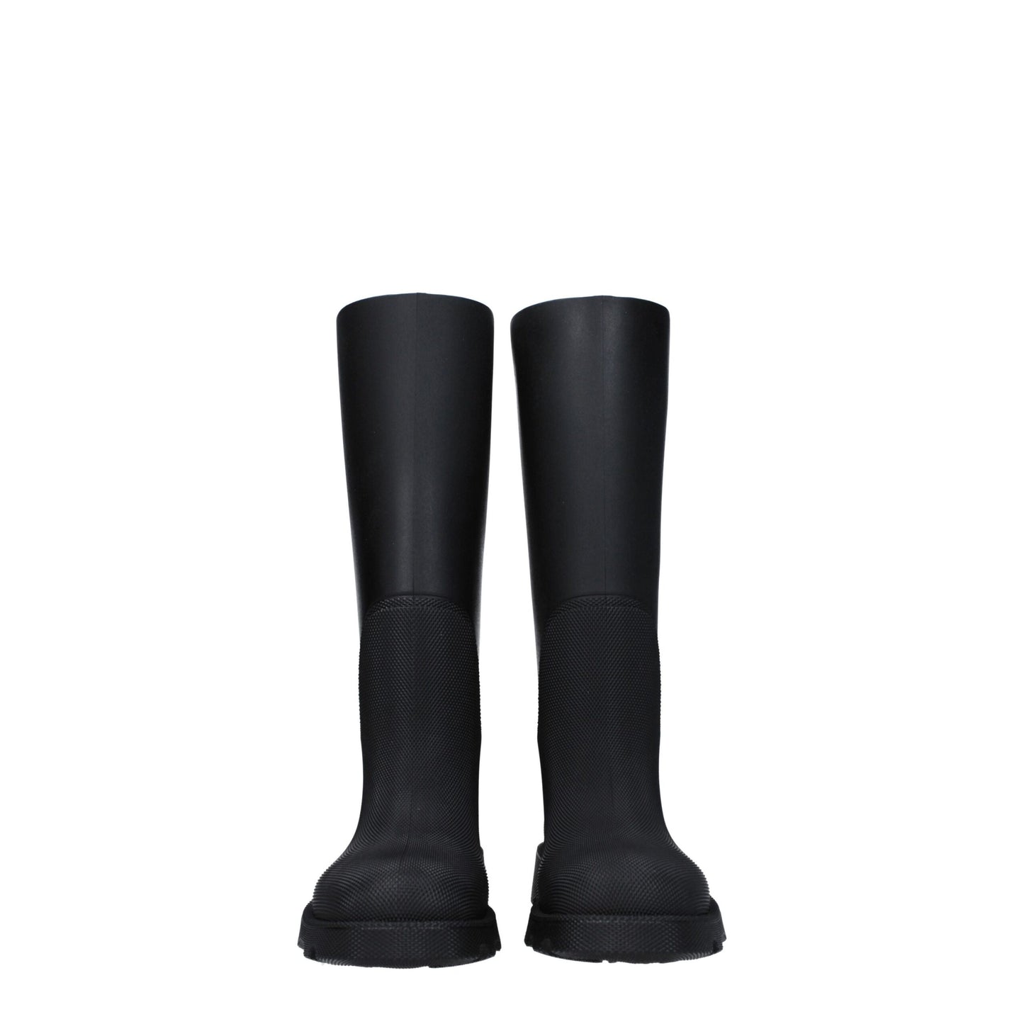 Burberry Black Cotton Rain Boots