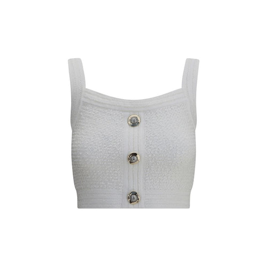 Balmain White Polyamide Top